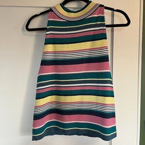 Striped Knit Mockneck Tank by Maeve for Anthropologie